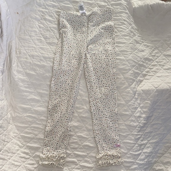 RUFFLE BUTTS Speckled Pull On Legging Ruffle Bottom Hem Girls 6/7 - Picture 1 of 7